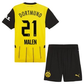 Levné Borussia Dortmund Malen 21 Dětské Domácí Fotbalové dresy 2024-25 Krátký Rukáv